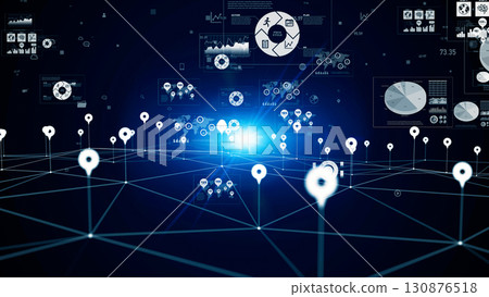 Digital network Digital network 130876518