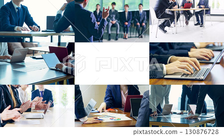 Collage of various business scenes Collage of various business scenes 130876728
