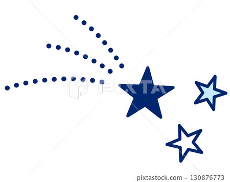 時尚的平面設計流星/插畫素材 時尚的平面設計流星/插畫素材 130876773