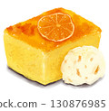 Orange cake illustration 130876985