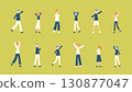 Illustration set of happy people 130877047