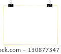 用夾子固定的紙製成的插圖框架 130877347