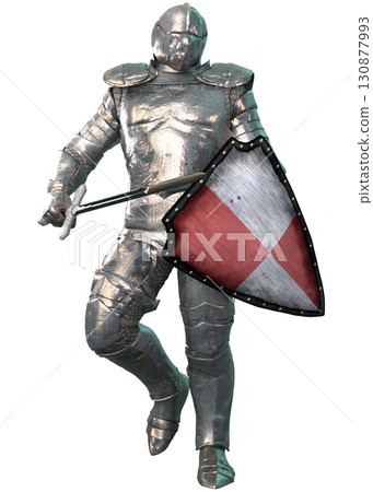 3D Medieval Knight with Shield and Sword 3D Medieval Knight with Shield and Sword 130877993