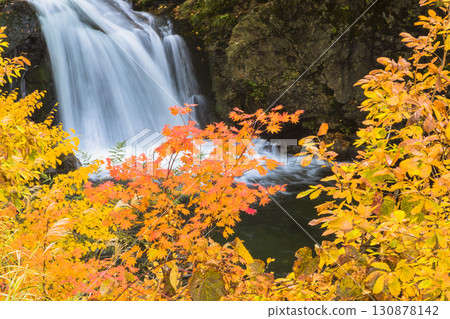 Teruha Gorge dyed in autumn colors 130878142