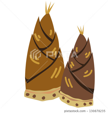 Vector illustration of bamboo shoots lined up Vector illustration of bamboo shoots lined up 130878235