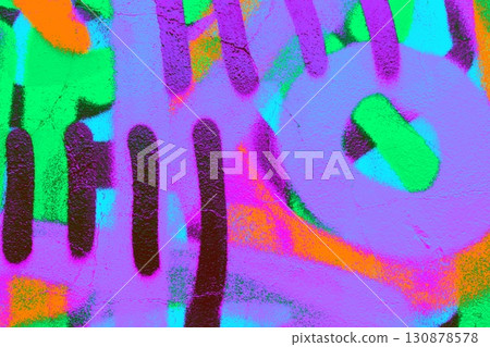 Vibrant Graffiti Texture with Neon Pink, Orange, Green for 90s, Y2K Urban Art Vibrant Graffiti Texture with Neon Pink, Orange, Green for 90s, Y2K Urban Art 130878578