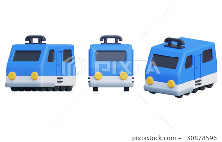 cartoon style train subway 3D graphic cartoon style train subway 3D graphic 130878596