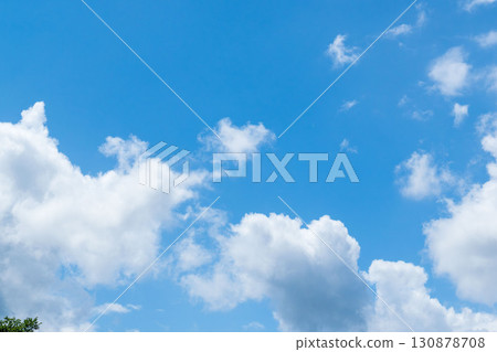 Summer sky: Clear blue sky and clouds 347 130878708