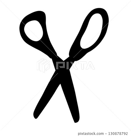 Vector isolated illustration of scissors 130878792