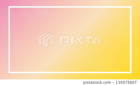 帶有漸變背景和虛線圓圈的可愛背景插圖框 130878807