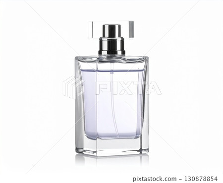 Minimalist Perfume Bottle with Light Purple Fragrance Minimalist Perfume Bottle with Light Purple Fragrance 130878854
