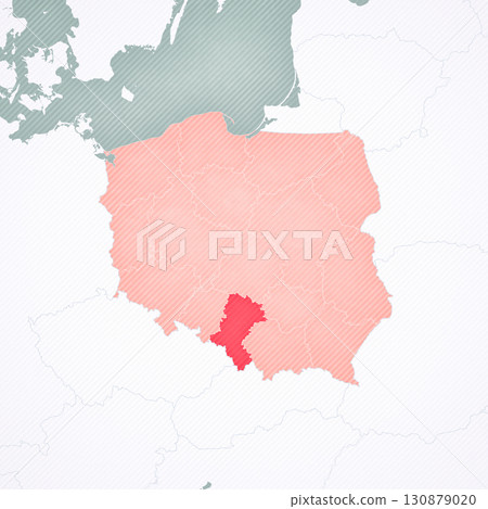Map of Poland - Silesia 130879020