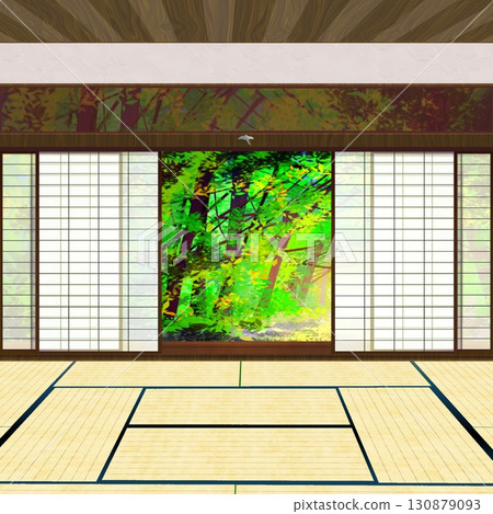 Japanese-style room with porch 130879093