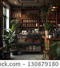 時尚的咖啡廳 130879180