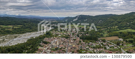 Borghetto di borbera aerial view piedmont italy 130879500