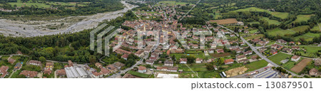 Borghetto di borbera aerial view piedmont italy Borghetto di borbera aerial view piedmont italy 130879501