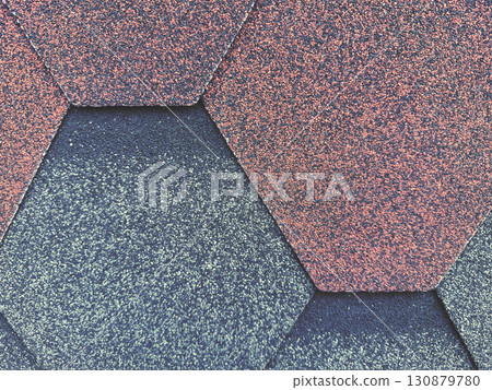 Flexible Shingles, Close-Up Material Texture. Flexible Shingles, Close-Up Material Texture. 130879780