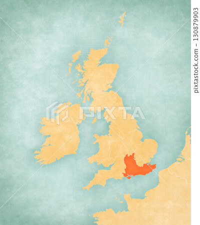 Map of British Isles - South East England 130879903