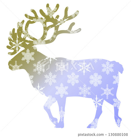 Reindeer and snowflake illustration Reindeer and snowflake illustration 130880108