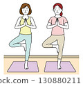 Woman doing yoga 130880211