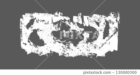 White residue of white torn peeled off paper and glue residues on the wall 130880300