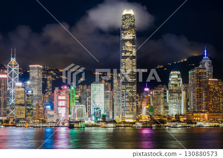 晚上的香港中環 130880573