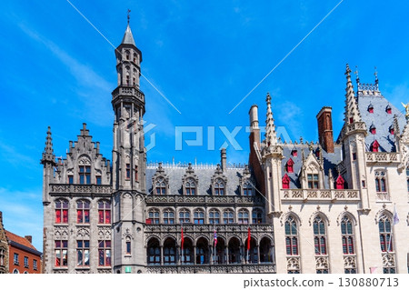 Bruges, Belgium Exquisite architectural details of the Provincial Palace in West Flanders Bruges, Belgium Exquisite architectural details of the Provincial Palace in West Flanders 130880713