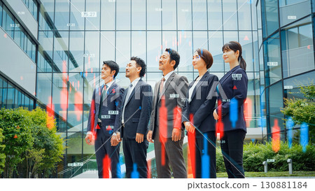 Group of business people meeting and financial technology image Group of business people meeting and financial technology image 130881184