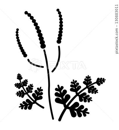 豚草剪影圖向量 豚草剪影圖向量 130883011