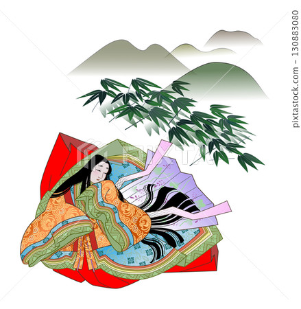 Illustration of Dainisanmi - Twelve-Layered Kimono 130883080