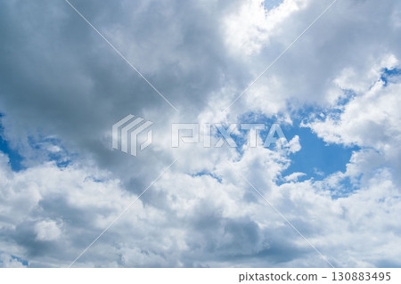 Summer sky: Clear blue sky and clouds 358 130883495