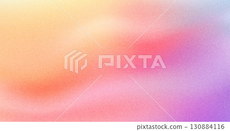 Color noise grain background. Vector soft gradient texture featuring pastel tones of orange, pink, red and purple, blending in a dreamy, grainy haze. Abstract textured background, stylish overlay Color noise grain background. Vector soft gradient texture featuring pastel tones of orange, pink, red and purple, blending in a dreamy, grainy haze. Abstract textured background, stylish overlay 130884116