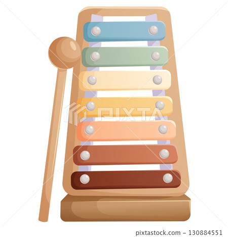 wooden xylophone for kids, realistic pastel toy for newborn nursery. wooden xylophone for kids, realistic pastel toy for newborn nursery. 130884551