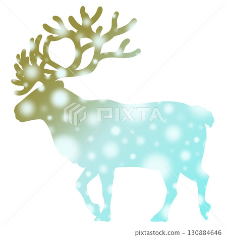 Reindeer and illumination illustration Reindeer and illumination illustration 130884646