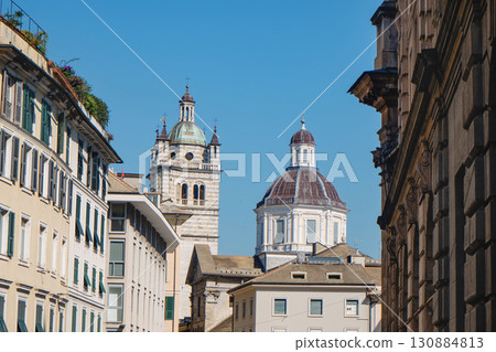 Cathedral of San Lorenzo tower and dome, Genoa 130884813