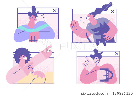 Online meeting or education concept 130885139