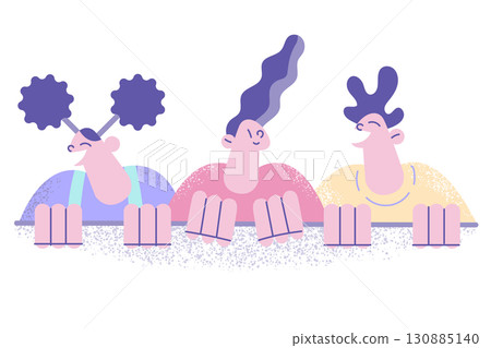 Happy childhood, copy space text concept 130885140