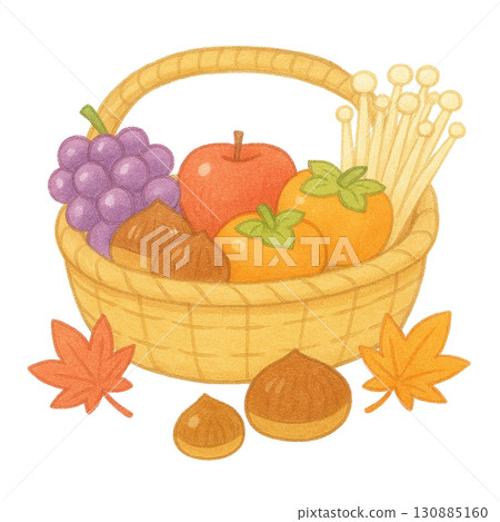 [Autumn] Illustration of autumn flavors set 130885160