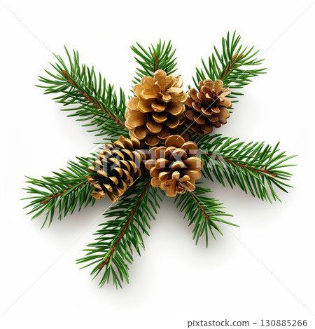 green pine branches green pine branches 130885266