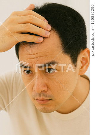 Men who care about their hairline 130885296