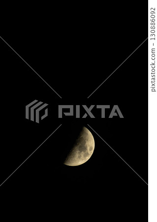 Summer night sky half moon 07 Summer night sky half moon 07 130886092