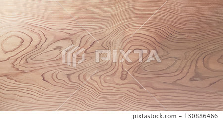 A horizontal background image in which the light brown wood grain of the tabletop stands out clearly 130886466
