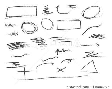 Pencil Scribbles Doodle Sketch Collection for Design Elements. 130886976
