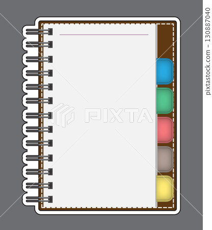 Blank Paper with Notebook Vector 130887040