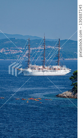 Sailboats and yachts in the sea 130887145
