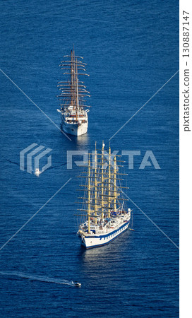 Sailboats and yachts in the sea Sailboats and yachts in the sea 130887147