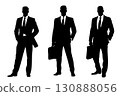 Standing businessman silhouette 130888056