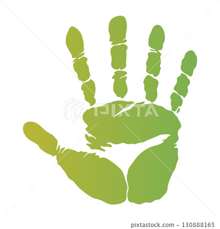 Color hand print isolated on white background. Color child handprint. Creative paint hand prints. Happy childhood design. Artistic kids stamp, bright human fingers and palm Vector illustration Color hand print isolated on white background. Color child handprint. Creative paint hand prints. Happy childhood design. Artistic kids stamp, bright human fingers and palm Vector illustration 130888165