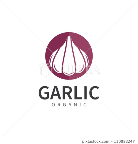 garlic vector icon illustration design template 130888247