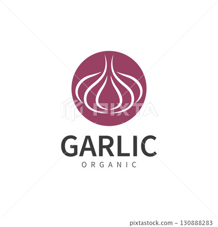 garlic vector icon illustration design template 130888283